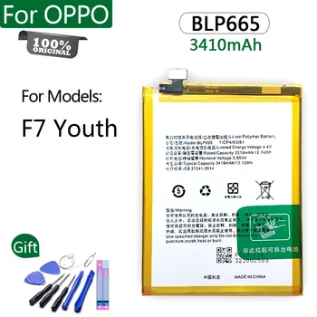 100% Originálne Batérie BLP665 Pre OPPO F7 Mládež 3410mAh Vysoko kvalitné Náhradné Batterie
