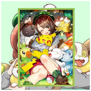 100ks/Set Pokemon Pôvodné Self Made PTCG Karty Rukávy Gloria Anime Hry Znaky Holografické Chránič Film Album Binder Hračka