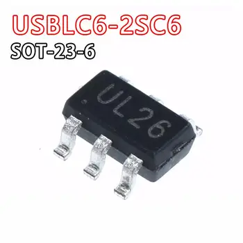 10PCS USBLC6-2SC6 SOT23-6 USBLC6-4SC6 USBLC6 SOT UL26 UL46 SOT23