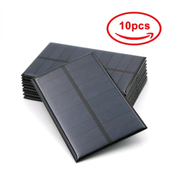 10pcs 5V 1.25 W 250mA Monokryštalické Kremíka Epoxidové Solárne Panely Modul Mini Solárne Články Pre Nabíjanie mobilných telefónov Batérie Veľkoobchod