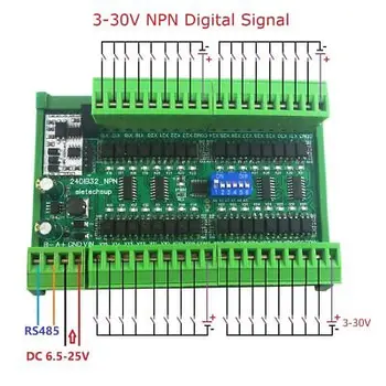 16/32/48CH DI NPN PNP Digitálny Prepínač PLC IO Rozšírenie 3000VDC Optická izolácia