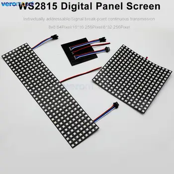 16x16 8x32 8x8 12V DC WS2815 Digitálne Flexibilné Pixelov LED Obrazovka LED Svetlo Korálky Individuálne Adresovateľné Farebný Sen Dual Signál