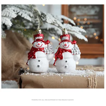 2 ks Vianočný Strom Dekorácie Santa Claus Ice Cream Snehuliak Dom Star Barlu Topánky Ozdoby, Vianočné Ozdoby Prívesok