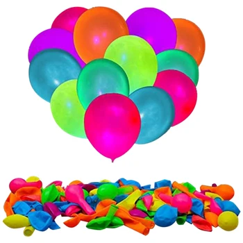 200 Neónové Žiara Strany Balóny, Party Balóny Svietiť V Tme Na Narodeniny Dekorácie, Svadobné Svietiť Strana Dodávky