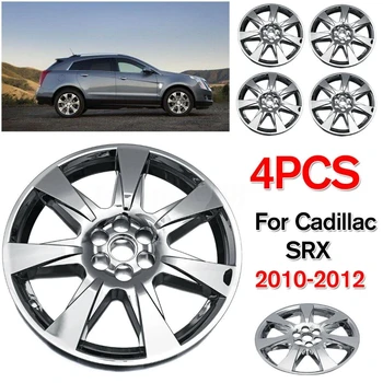 4Pcs 20 Inche Auto Chrome Koliesko, Kryt Náboja Čiapky Rim Kryty Pre Cadillac SRX na roky 2010-2012