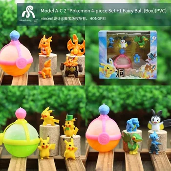 4Pcs/Set Pokemon Tortu Vňaťou Anime Postavy Roztomilý Pikachu charizard Bábiky Pečenie Dekorácie Nástroje Narodeninovej Party Dekor Dieťa Dary