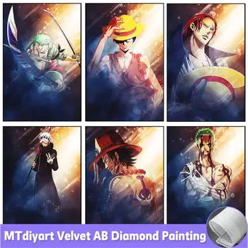 AB Luff Diamond Maľovanie Kit Jeden Kus Klasické Anime Vášnivý Riadku Znak Zoro Obývacia Štúdia detského Domova, Domáce Stenu Decor