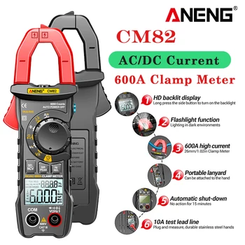 ANENG CM82 Svorka Meter DC/AC 600A Prúd Napätie 6000 Počíta Multimeter Ammeter Tester Auto Amp Hz Kapacita NCV Ohm Test