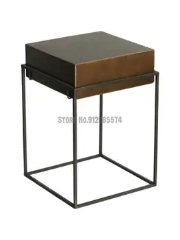 Americký konferenčný stolík gauč strane tabuľky jednoduchý dizajn retro kovaného železa rohu tabuľky obývacia izba stôl štvorcový priemyselné štýl