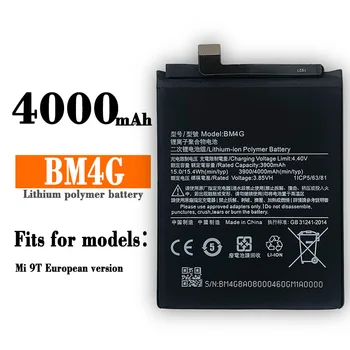 BM4G Pôvodnej Náhradné Batérie Pre Xiao 9T MI9T Mobilný Telefón 4000mAh Veľkú Kapacitu, Vysokú Kvalitu Lítium-Vnútorné Batérie