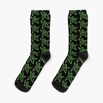 Call of Cthulhu, Elder Sign - Zelené Ponožky, Športové ponožky, Pančuchy, kompresné ponožky mužov dizajnér ponožky