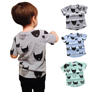 Chlapčenské Letné Krátke Sleeve T-shirt Stredné Deti T-shirt Dieťa Base Tričko Detské Oblečenie