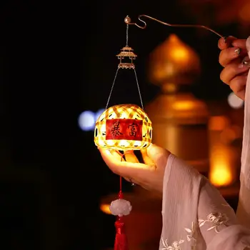 DIY Mid-Festival Jesene Ručné Svietidlo Bambusu Rám LED Svetlo Čínsky Štýl Svietidlo Tradičného Festivalu Svetla, Domáce Dekorácie