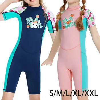 Deti Wetsuits Dievčatá Chlapci Ochranu Pred Slnkom Plavky Späť Zip Deti Obleku