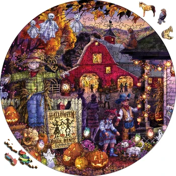 Halloween Deti Drevená Skladačka Puzzle, Hračky Pre Dospelých Drevené Puzzle, Doskové Hry Dreva Dovolenku Dar Puzzle Pre Deti