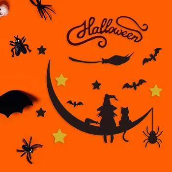 Halloween Night Sky Čarodejnice Mesiac Rezanie Zomrie DIY Plesní, Papier, Kovové Remesiel pre Kartu Robiť Rez Zomrie Razba vysekávané 2023 Nové Zomrie