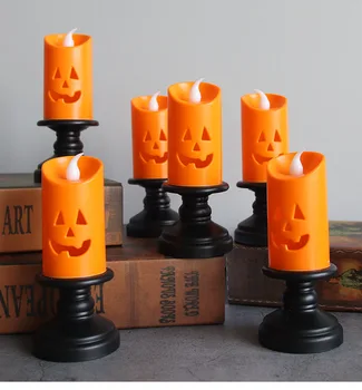 Halloween sviečkach LED Farebné Sviečkový Stôl Dekorácie Tekvicové Párty Šťastný Halloween Party Dekor Pre Domáce 2023