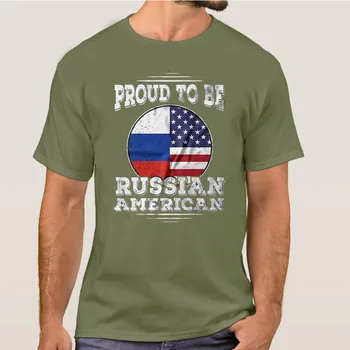 JHPKJRussia T-shirt Prod Byť ruskej Americký Tee Tričko Rusko Národný Deň Mens Tee Tričko Všetky Bavlna