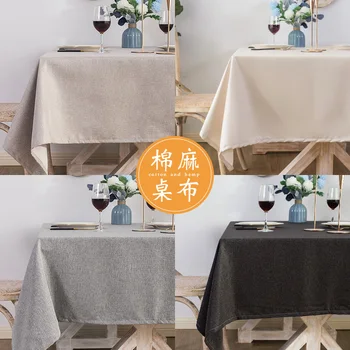 Jednofarebné bavlnené malomocenstvo obrus, vode, oleju, vyvariť a umývateľný obdĺžnikový jedálenský stôl konferenčný stolík