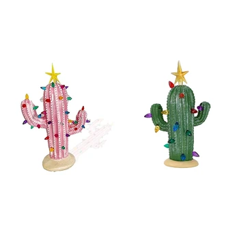Kaktus Vianočný Stromček Rozsvieti Vianočný Kaktus Vintage Živice Vianočný Kaktus Nosenie Na Vianoce Domov, Stolné Dekorácie Ružová