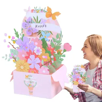 Kvetinové Kytice Karty Ručné 3D Až Pohľadnice Do Karty Gratulujeme Darčeky Pre Ženy