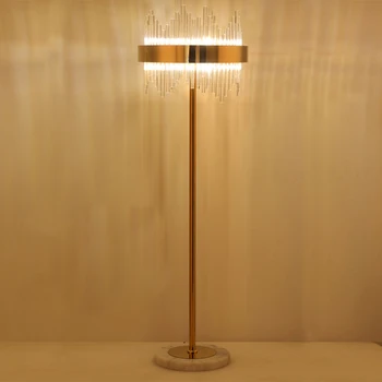 Luxusné Moderné Crystal Zlato Stojí Poschodí LampFor Spálne, Obývacia Izba Krytý Domov LED Svietidlá