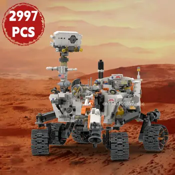 MOC High-tech Perseveranced Mars Rover Model Stavebné Bloky Priestor Curiosityed Rover Prieskum Auto Tehly Hračky pre Deti, Darčeky