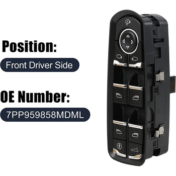 Majster Vodiča Bočné Okno Power Switch 7PP959858MDML Náhrada za Porsche Cayenne 2011-2014 Panamera obdobie 2010-2015