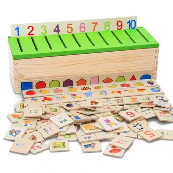 Matematické Poznatky Klasifikácia Kognitívnych Zodpovedajúce Deti Montessori Skoro Vzdelávacie Učiť Hračka Drevené Okno Darčeky pre Deti