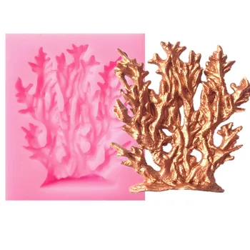 Morské riasy Coral Tree Fondant Silikónové Formy Kolotoč Kôň Prstencového Cupcake Čokoláda Plesne DIY Pečenie Dekorácie Nástroje