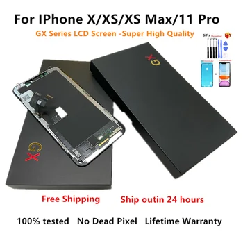 Nové GX Pevného OLED LCD displej Pre iPhone X XS Max 11 Pro Max 12 Pro Max 12 Mini Displej Digitalizátorom. Montáž pre IPhone 12 XR GX lcd