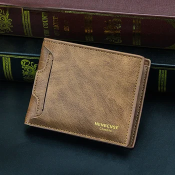 Nový vzor, pánske Peňaženky PU kožené trojnásobne Módne bežné mužov taška Multi card zásuvky, Krátke peňaženka peňaženku Muž