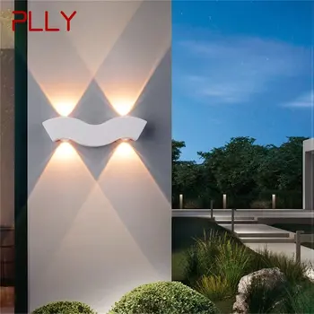 PLLY Vonkajšie Biele Nástenné svietidlo LED Moderný Vodotesný Sconces Lampa pre Domáce Balkón Dekorácie
