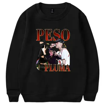 Peso Pluma DOBLE P Tour Rapper Merch Denne Zimné Ženy, Mužov Tlač Bežné Cartoon Dlhý Rukáv Top Tričko Oblečenie, Streetwear