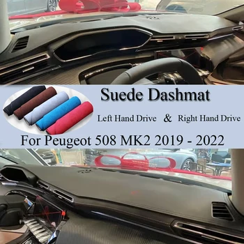 Peugeot 508 MK2 2019 2020 2021 2022 Semiš Kožené Dashmat Dash Mat Kryt Palubnej dosky Pad Chrániť Koberec Auto Príslušenstvo