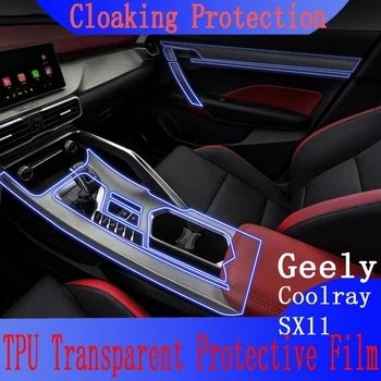 Pre Geely Coolray Anti-scratch Príslušenstvo Uniknúť SX11 2018-2020Car Interiéru stredovej Konzoly Transparentné TPU Ochranný Film