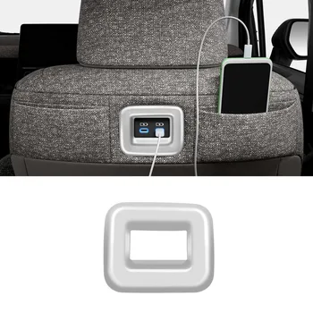 Pre Toyota Sienta 2022 2023 autosedačky Späť USB Vybaviť Nabíjací Port, Ochranný Kryt, Panel Rám Orezania Matt Silver RHD