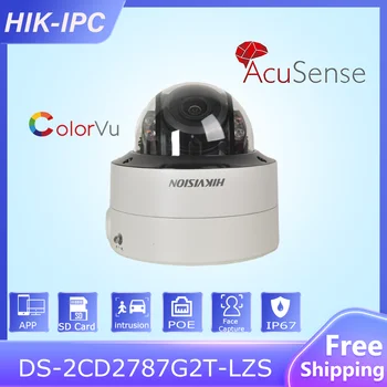 Pôvodné Hik 8MP ColorVu Motorizované Varifokálny Dome IP Kamera DS-2CD2787G2T-LZS 4X Zoom IR40M Tvár Zachytiť Dohľadu IP Kamery