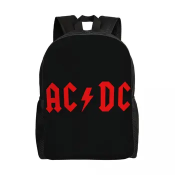 Rock AC DC Notebook Batoh Muži Ženy Bežné Bookbag pre College School Student Heavy Metalová Kapela Tašky