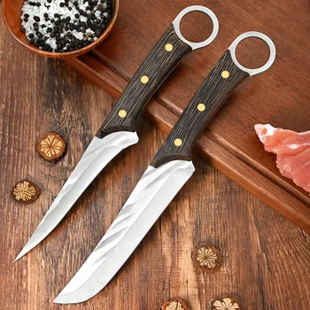 Ručne kované kladivo univerzálny vzor kosť odstránenie nôž set, nerezové kuchynské peeling a mäso rezacím nožom