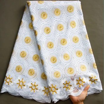 SJD ČIPKY Afriky Čipky Textílie s Krištáľovo 2023 Najnovšie Švajčiarskej Bavlny Čipky Textílie pre Svadobné Party Šaty, Šitie A3467