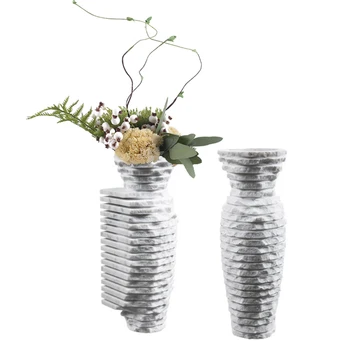 Svetlo luxusné kvetinové ware živice geometrické imitácia mramoru váza model izba obývacia izba ornament kreatívny dizajn