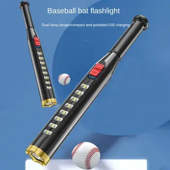 Taktická Baterka Sebaobrany Pochodeň Nepremokavé Baseball Bat Blesky Svetla Prenosná Nabíjacie Led Svietidlo Taktovkou Lampy