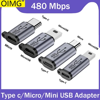 TypeC Žena na Mini USB/Typ C Ženské Micro USB/Micro USB Samicu na Typ C/Micro USB Samicu na Mini USB Konektor pre Adaptér
