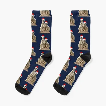Veselé Vianoce Meerkats 2 Ponožky Kreslené postavičky ponožky Ponožky muž zábavné ponožka pohybujú pančuchy
