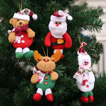 Veselé Vianoce Oblečenie Pre Bábiku Ozdoby Santa Claus Snehuliak Elk Prívesok Vianočný Strom Závesné Dekorácie Na Slávnostnú Strán Nový Rok Dekor