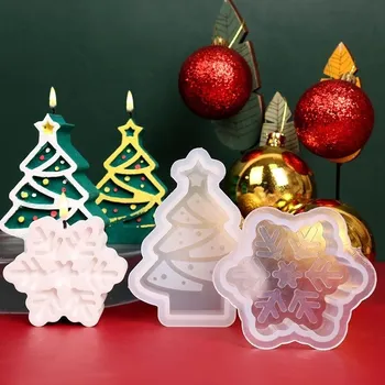 Vianočný Stromček, Sviečky Silikónové Formy Santa Claus Snehuliak Jeleň Sviečka, Takže Mydlo Živice Plesne Vianočný Darček Plavidlá, Domáce Dekorácie