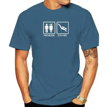 Vtipné Problém Vyriešený T Shirt Mužov Bavlna Krátky Rukáv Potápač T-shirts Potápanie Plavec Muž Tričko Topy Tees