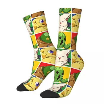Vtipné pánske Ponožky Kupo Moogle Roztomilý Tonberry Chocobo Retro Hre Final Fantasy Harajuku Bežné Posádky Ponožky Darček Vzor Vytlačené