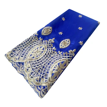 YQOINFKS 2023 Nigérijský Modrá George Čipky Textílie Sequin Svadobné Šaty Duté-Out Najnovšie Lady Hodváb Šijací Materiál 5 Metrov YQ-5001